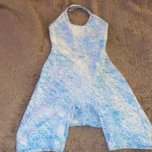 Blue and White Women's Jumpsuit